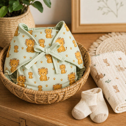 Mimi Langot | Lion Cub | Safari Tales | Bamboo-Cotton DryFeel, Cloth Nappy | 0-6M