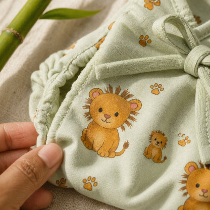 Mimi Langot | Lion Cub | Safari Tales | Bamboo-Cotton DryFeel, Cloth Nappy | 0-6M