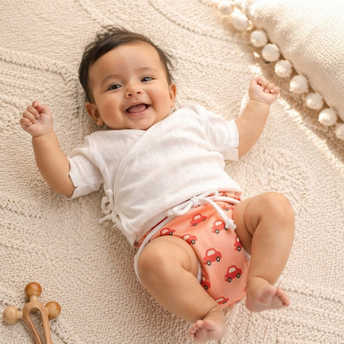 Mimi Langot | Little Car | Little Voyager | Bamboo-Cotton DryFeel, Cloth Nappy | 0-6M