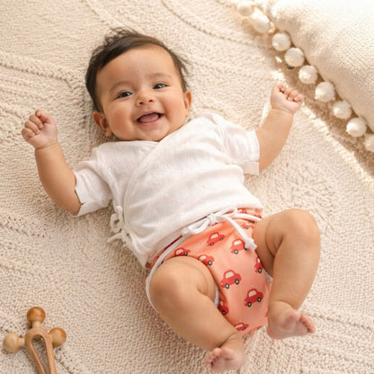 Mimi Langot | Little Car | Little Voyager | Bamboo-Cotton DryFeel, Cloth Nappy | 0-6M