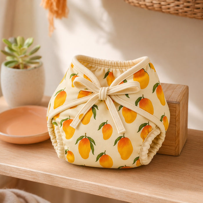Mimi Langot | Mango Grove | Orchard | Bamboo-Cotton DryFeel, Cloth Nappy | 0-6M