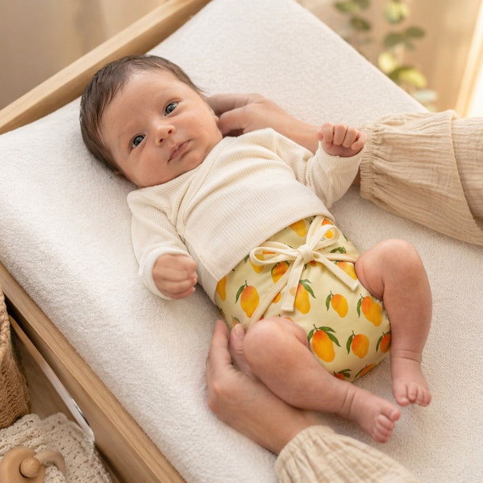 Mimi Langot | Mango Grove | Orchard | Bamboo-Cotton DryFeel, Cloth Nappy | 0-6M
