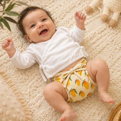 Mimi Langot | Mango Grove | Orchard | Bamboo-Cotton DryFeel, Cloth Nappy | 0-6M