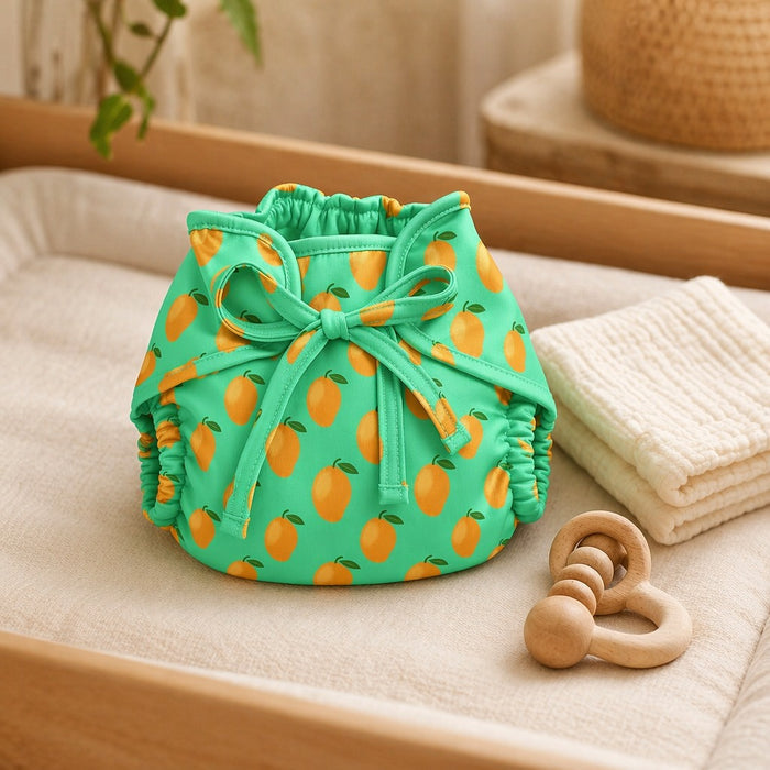 Mimi Langot | Mango Grove | Tropicale | Bamboo-Cotton DryFeel, Cloth Nappy | 0-6M