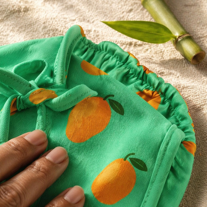 Mimi Langot | Mango Grove | Tropicale | Bamboo-Cotton DryFeel, Cloth Nappy | 0-6M