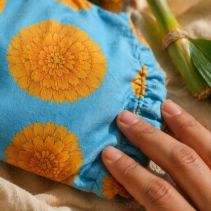 Mimi Langot | Marigold Burst | Tropicale | Bamboo-Cotton DryFeel, Cloth Nappy | 0-6M
