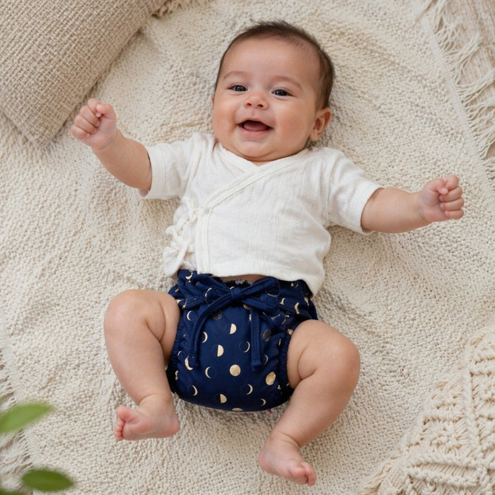 Mimi Langot | Moon Phases | Stardust | Bamboo-Cotton DryFeel, Cloth Nappy | 0-6M
