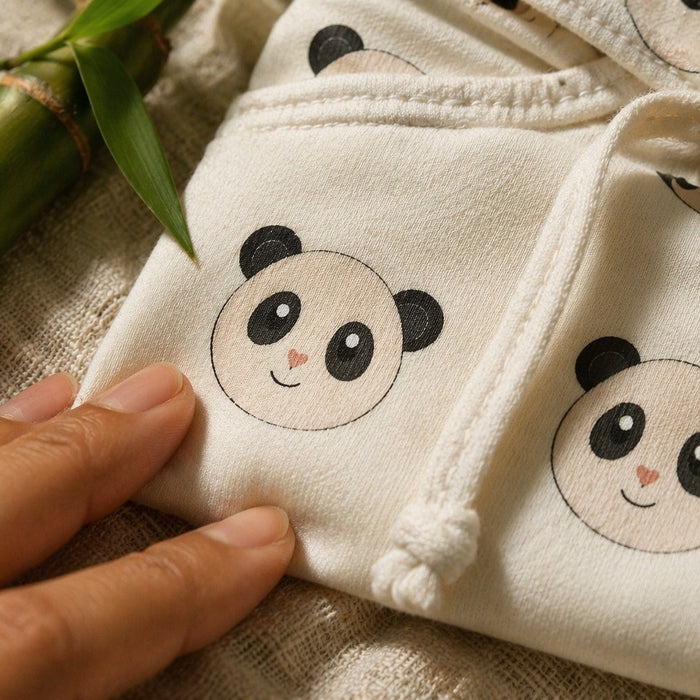 Mimi Langot | Panda Face | Safari Tales | Bamboo-Cotton DryFeel, Cloth Nappy | 0-6M