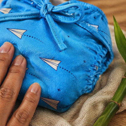 Mimi Langot | Paper Airplane | Little Voyager | Bamboo-Cotton DryFeel, Cloth Nappy | 0-6M