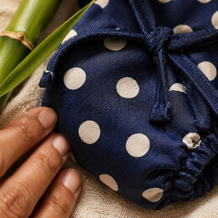 Mimi Langot | Polka Dots | Geo Play | Bamboo-Cotton DryFeel, Cloth Nappy | 0-6M