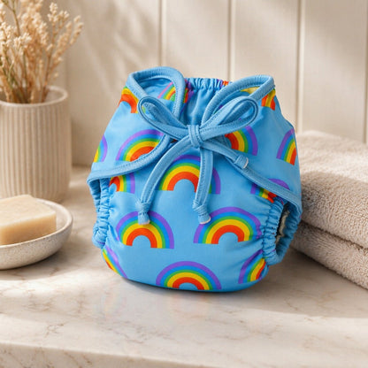 Mimi Langot | Rainbow Arc | Monsoon Magic | Bamboo-Cotton DryFeel, Cloth Nappy | 0-6M