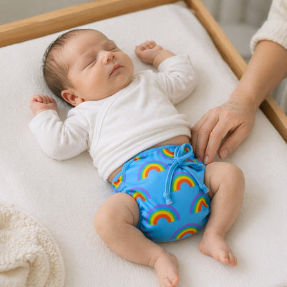 Mimi Langot | Rainbow Arc | Monsoon Magic | Bamboo-Cotton DryFeel, Cloth Nappy | 0-6M