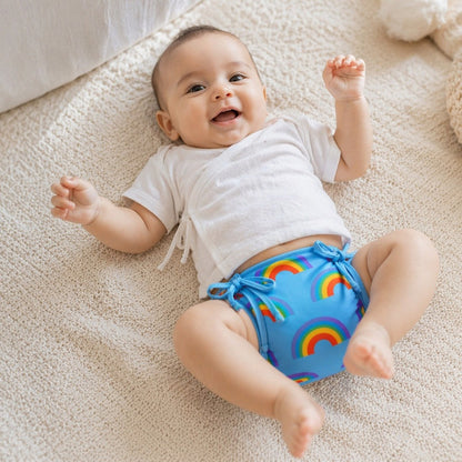 Mimi Langot | Rainbow Arc | Monsoon Magic | Bamboo-Cotton DryFeel, Cloth Nappy | 0-6M