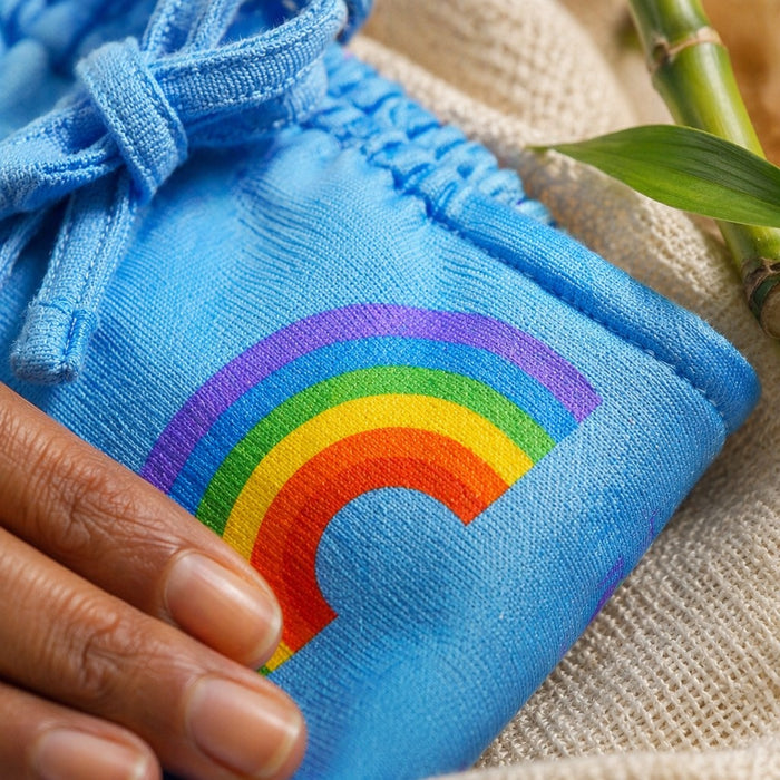 Mimi Langot | Rainbow Arc | Monsoon Magic | Bamboo-Cotton DryFeel, Cloth Nappy | 0-6M