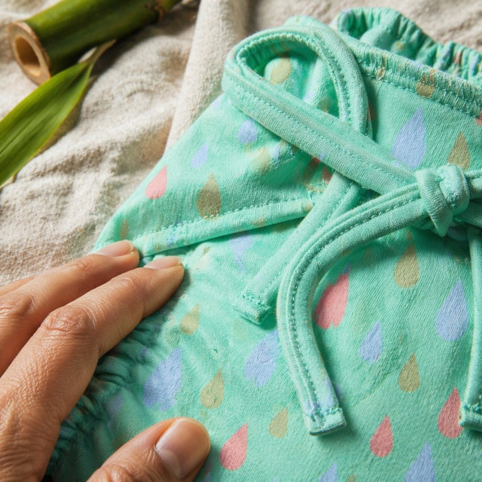 Mimi Langot | Raindrop Scatter | Monsoon Magic | Bamboo-Cotton DryFeel, Cloth Nappy | 0-6M