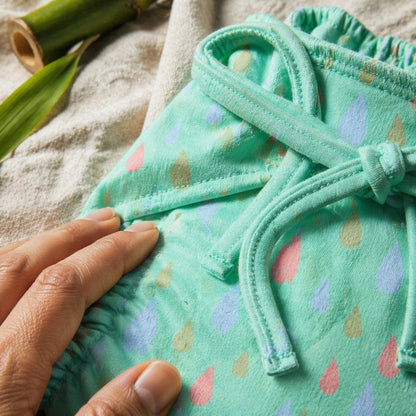 Mimi Langot | Raindrop Scatter | Monsoon Magic | Bamboo-Cotton DryFeel, Cloth Nappy | 0-6M