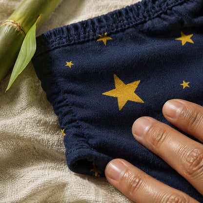 Mimi Langot | Scattered Stars | Stardust | Bamboo-Cotton DryFeel, Cloth Nappy | 0-6M