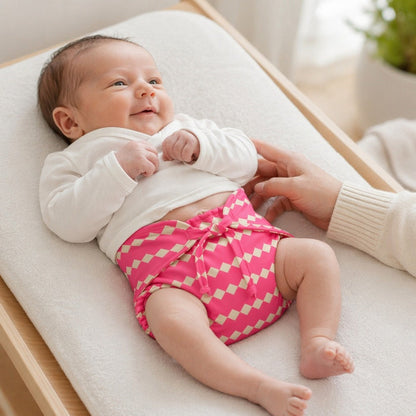 Mimi Langot | Zigzag | Geo Play | Bamboo-Cotton DryFeel, Cloth Nappy | 0-6M