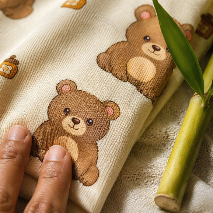 Mimi Muslin Wipes | Bear Cub | Safari Tales | 100% Muslin Cotton, Reusable | Pack of 6