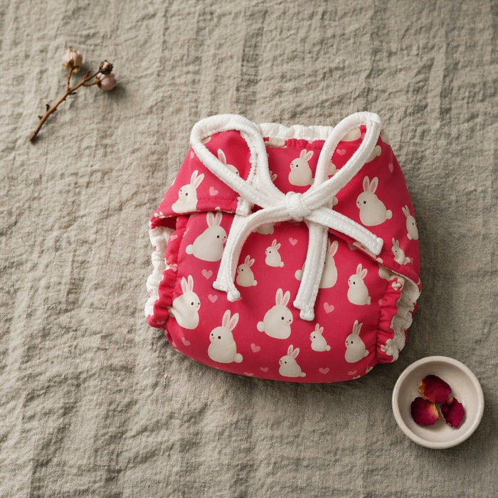 Mimi Muslin Wipes | Bunny Hop | Blossom | 100% Muslin Cotton, Reusable | Pack of 6