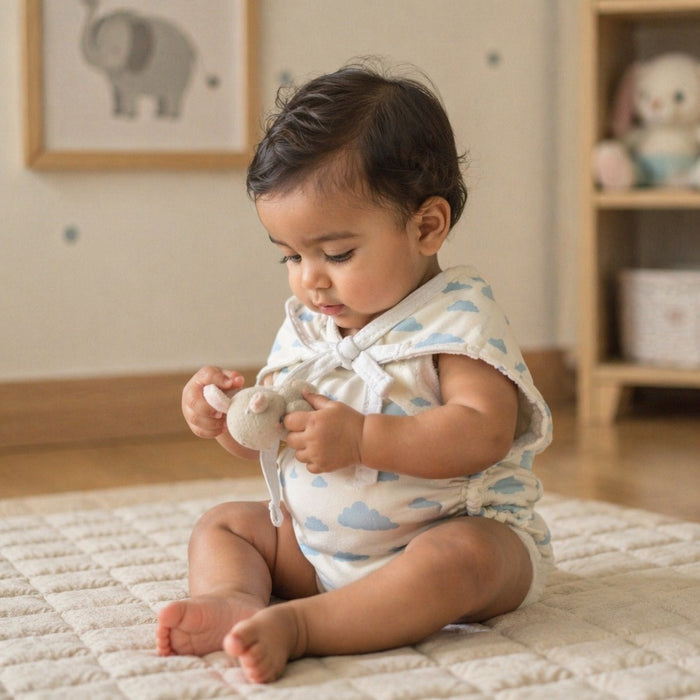Mimi Muslin Wipes | Drifting Clouds | Monsoon Magic | 100% Muslin Cotton, Reusable | Pack of 6