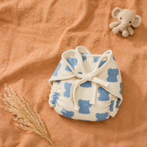 Mimi Muslin Wipes | Elephant Parade | Safari Tales | 100% Muslin Cotton, Reusable | Pack of 6