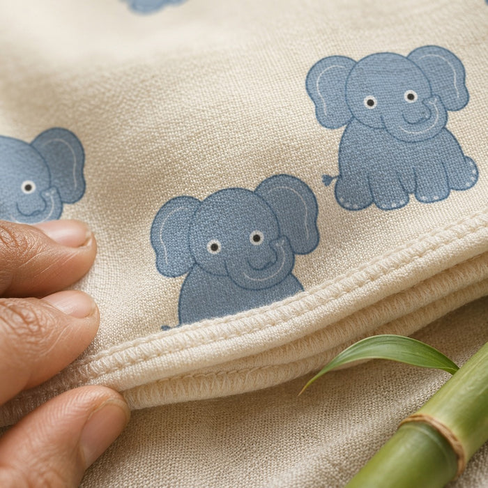 Mimi Muslin Wipes | Elephant Parade | Safari Tales | 100% Muslin Cotton, Reusable | Pack of 6
