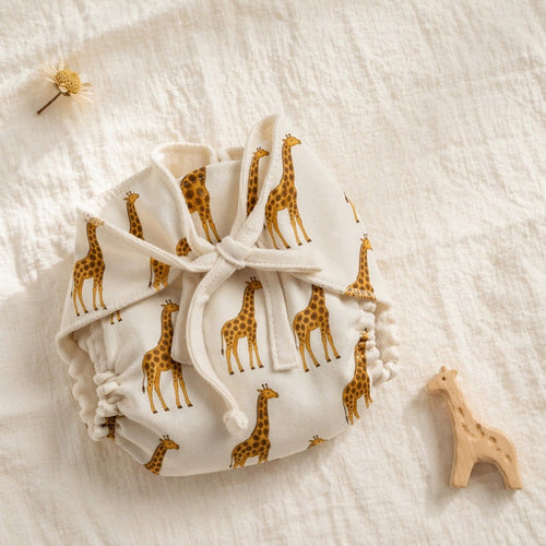 Mimi Muslin Wipes | Giraffe Royale | Safari Tales | 100% Muslin Cotton, Reusable | Pack of 6