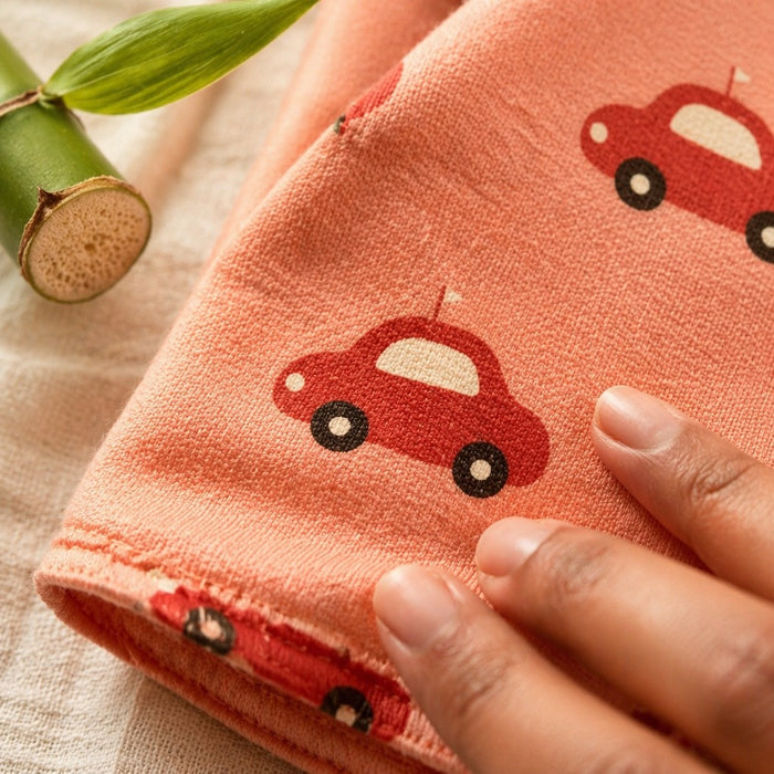 Mimi Muslin Wipes | Little Car | Little Voyager | 100% Muslin Cotton, Reusable | Pack of 6