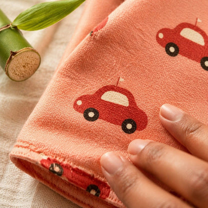 Mimi Muslin Wipes | Little Car | Little Voyager | 100% Muslin Cotton, Reusable | Pack of 6