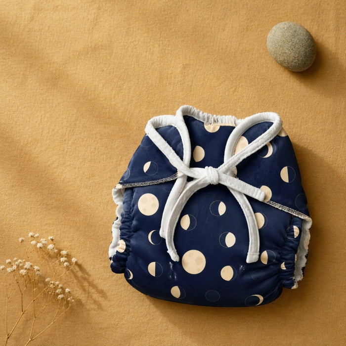Mimi Muslin Wipes | Moon Phases | Stardust | 100% Muslin Cotton, Reusable | Pack of 6