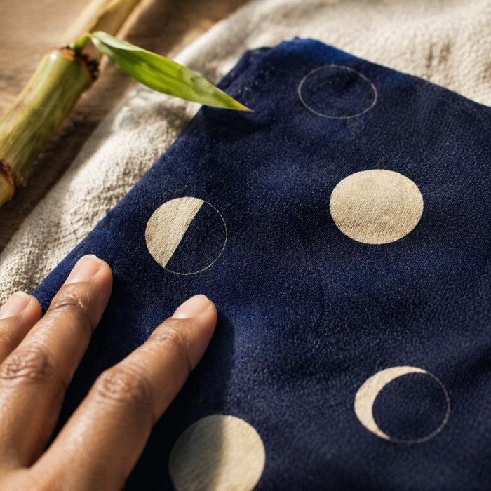 Mimi Muslin Wipes | Moon Phases | Stardust | 100% Muslin Cotton, Reusable | Pack of 6