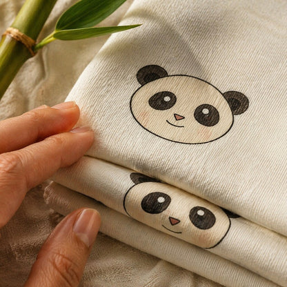 Mimi Muslin Wipes | Panda Face | Safari Tales | 100% Muslin Cotton, Reusable | Pack of 6