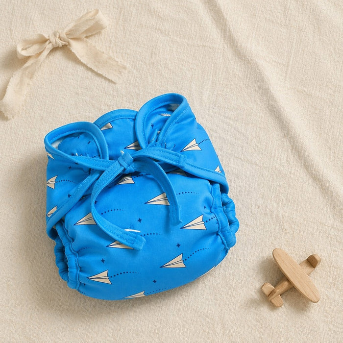 Mimi Muslin Wipes | Paper Airplane | Little Voyager | 100% Muslin Cotton, Reusable | Pack of 6