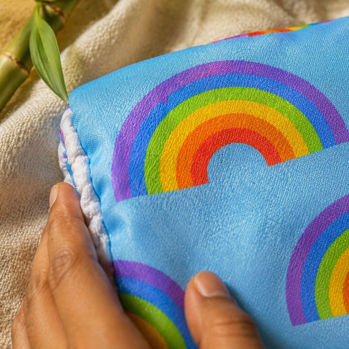 Mimi Muslin Wipes | Rainbow Arc | Monsoon Magic | 100% Muslin Cotton, Reusable | Pack of 6