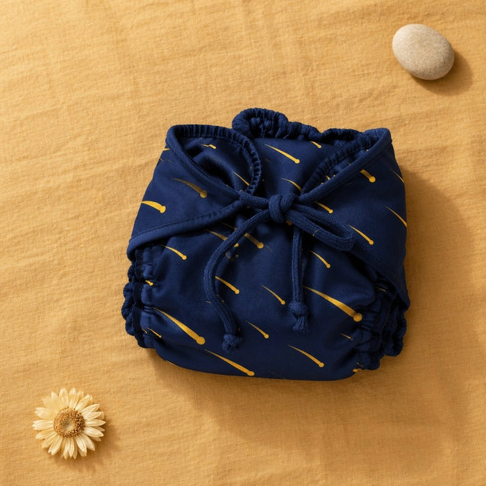 Mimi Muslin Wipes | Shooting Stars | Stardust | 100% Muslin Cotton, Reusable | Pack of 6