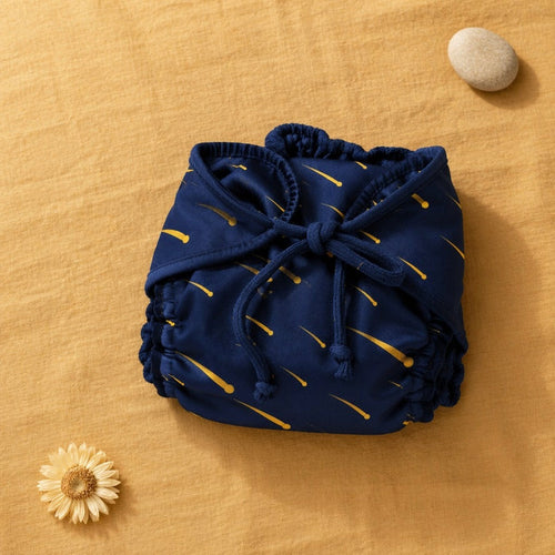Mimi Muslin Wipes | Shooting Stars | Stardust | 100% Muslin Cotton, Reusable | Pack of 6
