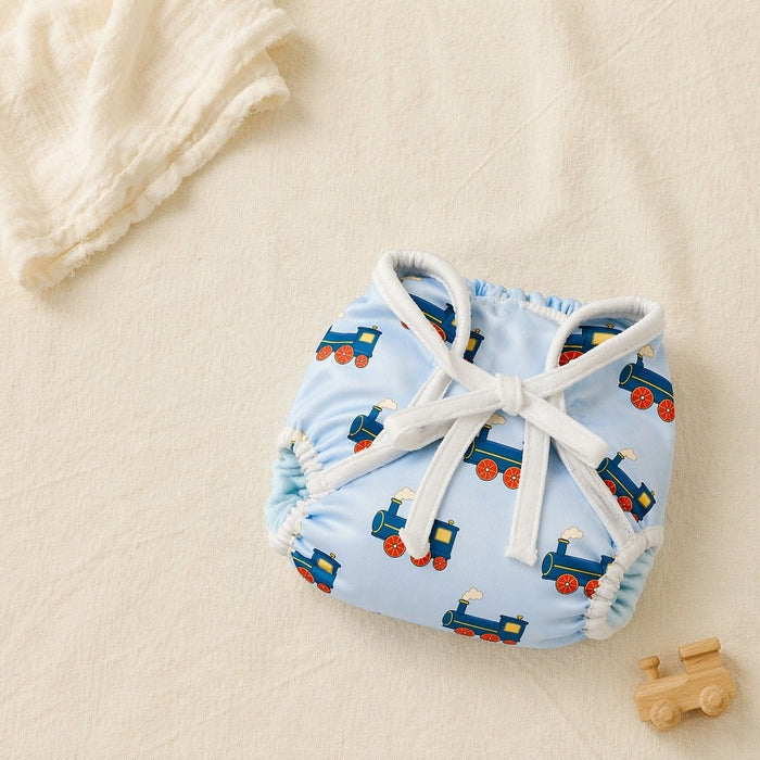 Mimi Muslin Wipes | Steam Train | Little Voyager | 100% Muslin Cotton, Reusable | Pack of 6