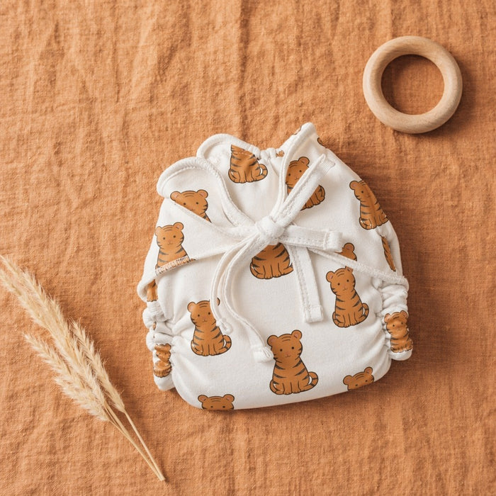 Mimi Muslin Wipes | Tiger Cub | Safari Tales | 100% Muslin Cotton, Reusable | Pack of 6