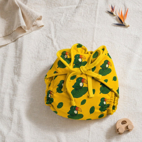 Mimi Muslin Wipes | Toucan & Leaf | Tropicale | 100% Muslin Cotton, Reusable | Pack of 6