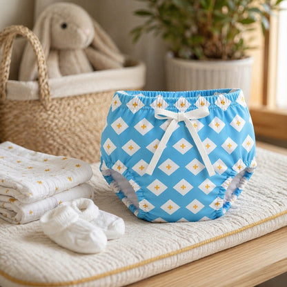 Mimi Potty Training Pants | Argyle | Geo Play | Bamboo-Cotton, Pull-Up, Semi-Waterproof | 9M-4Y