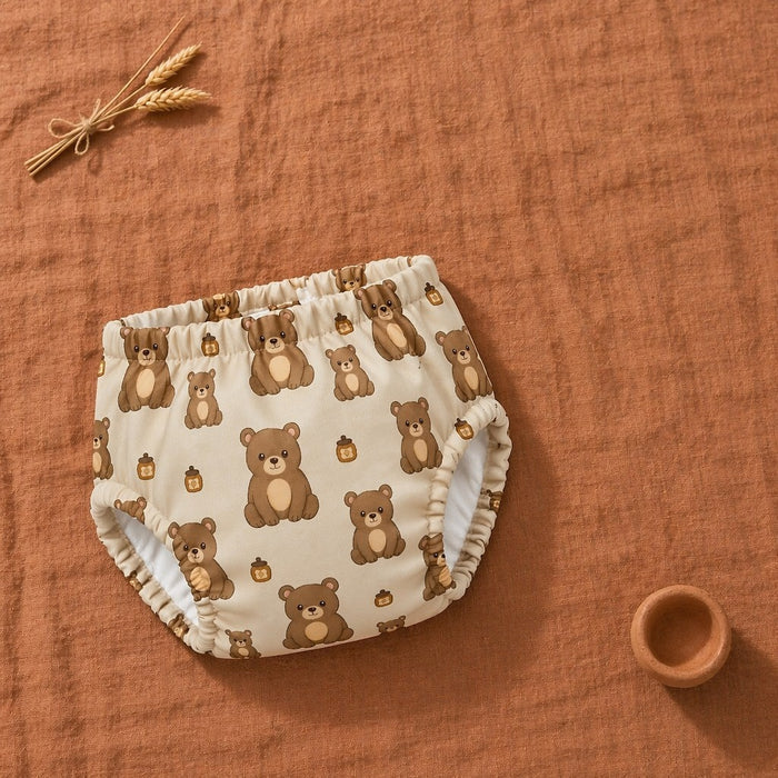 Mimi Potty Training Pants | Bear Cub | Safari Tales | Bamboo-Cotton, Pull-Up, Semi-Waterproof | 9M-4Y