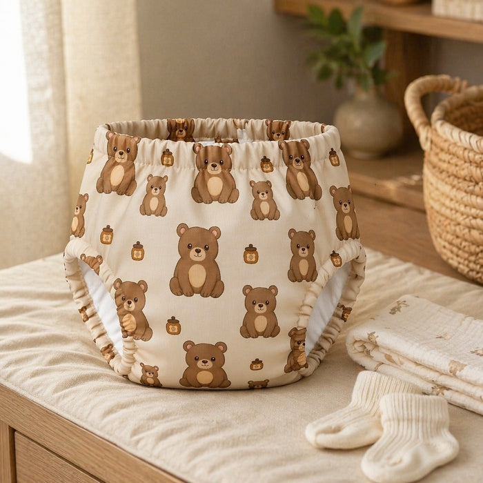 Mimi Potty Training Pants | Bear Cub | Safari Tales | Bamboo-Cotton, Pull-Up, Semi-Waterproof | 9M-4Y
