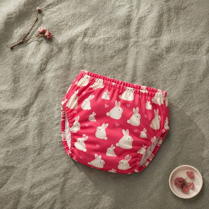 Mimi Potty Training Pants | Bunny Hop | Blossom | Bamboo-Cotton, Pull-Up, Semi-Waterproof | 9M-4Y