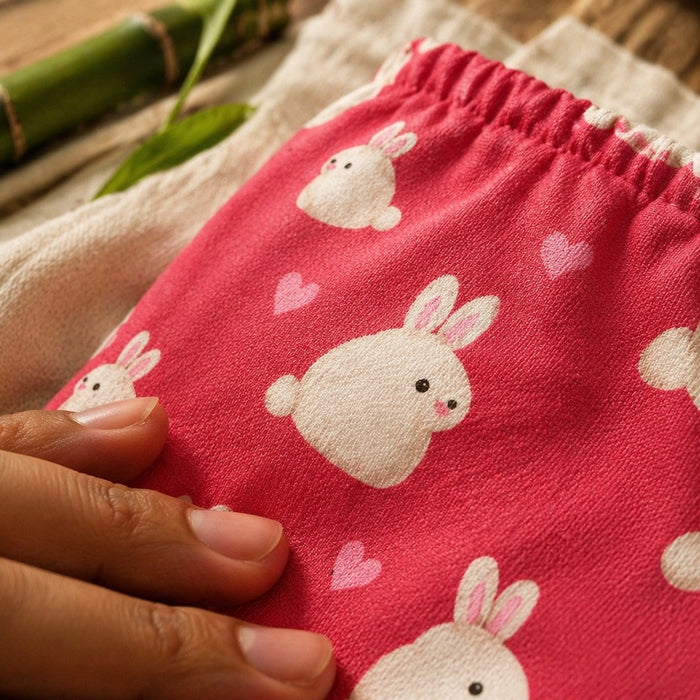 Mimi Potty Training Pants | Bunny Hop | Blossom | Bamboo-Cotton, Pull-Up, Semi-Waterproof | 9M-4Y