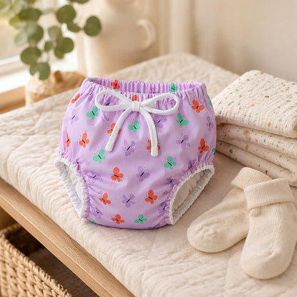 Mimi Potty Training Pants | Butterfly Garden | Blossom | Bamboo-Cotton, Pull-Up, Semi-Waterproof | 9M-4Y