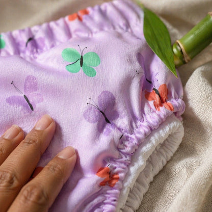 Mimi Potty Training Pants | Butterfly Garden | Blossom | Bamboo-Cotton, Pull-Up, Semi-Waterproof | 9M-4Y