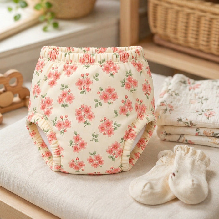 Mimi Potty Training Pants | Cherry Blossom | Blossom | Bamboo-Cotton, Pull-Up, Semi-Waterproof | 9M-4Y