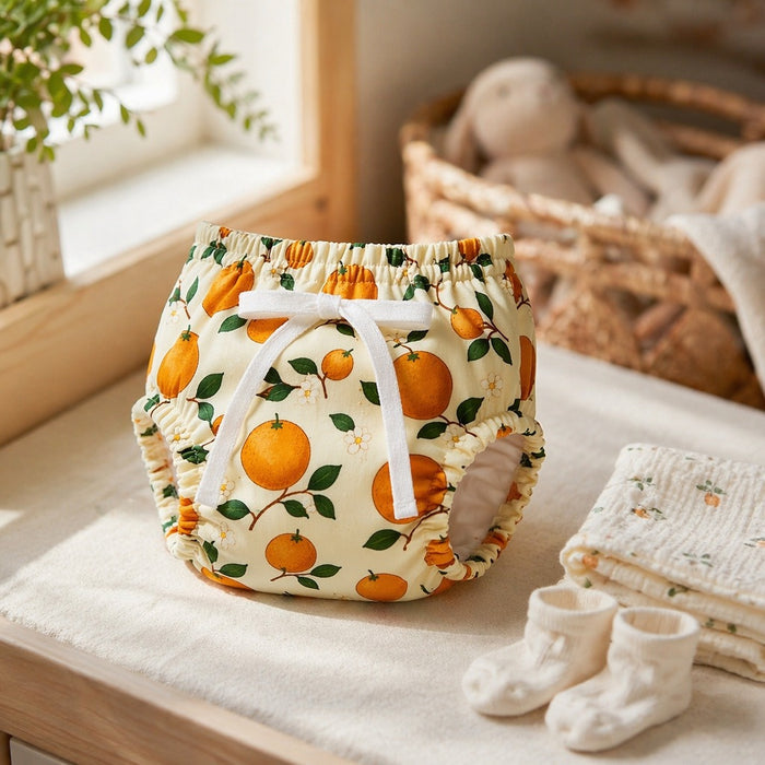 Mimi Potty Training Pants | Citrus Grove | Orchard | Bamboo-Cotton, Pull-Up, Semi-Waterproof | 9M-4Y