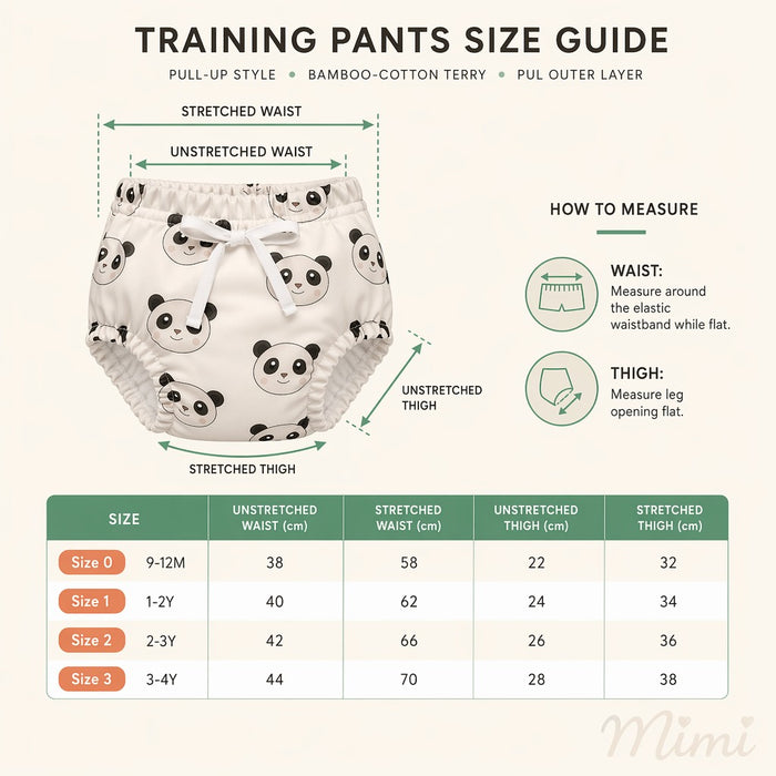 Mimi Potty Training Pants | Citrus Grove | Orchard | Bamboo-Cotton, Pull-Up, Semi-Waterproof | 9M-4Y